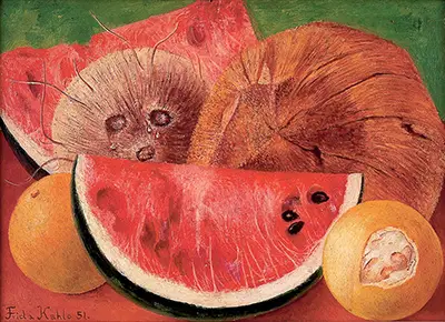Nature morte aux noix de coco et aux melons Frida Kahlo